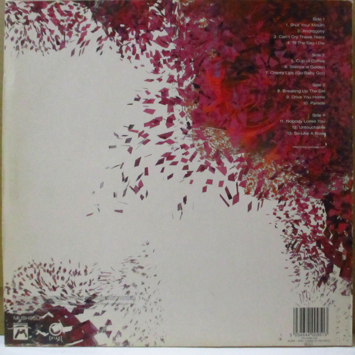 GARBAGE (ガービッジ)  - Beautiful Garbage (EU オリジナル「"PIAS"ロゴありラベ」 2xLP+インサート/"PIAS"ロゴあり光沢ジャケ) '01年3rdアルバム