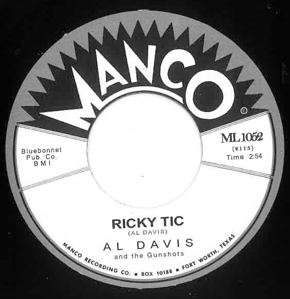 AL DAVIS (アル・ディヴィス)  - Go Baby Go / Ricky Tic (US 限定リプロ再発 7インチ/ New) ロカビリージャイヴァー