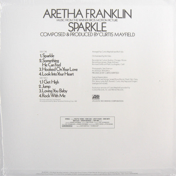 ARETHA FRANKLIN (アレサ・フランクリン)  - Sparkle (US 限定再発「クリスタル・クリア VINYL」LP/New)  '76年R&Bチャート1位名作サントラ！