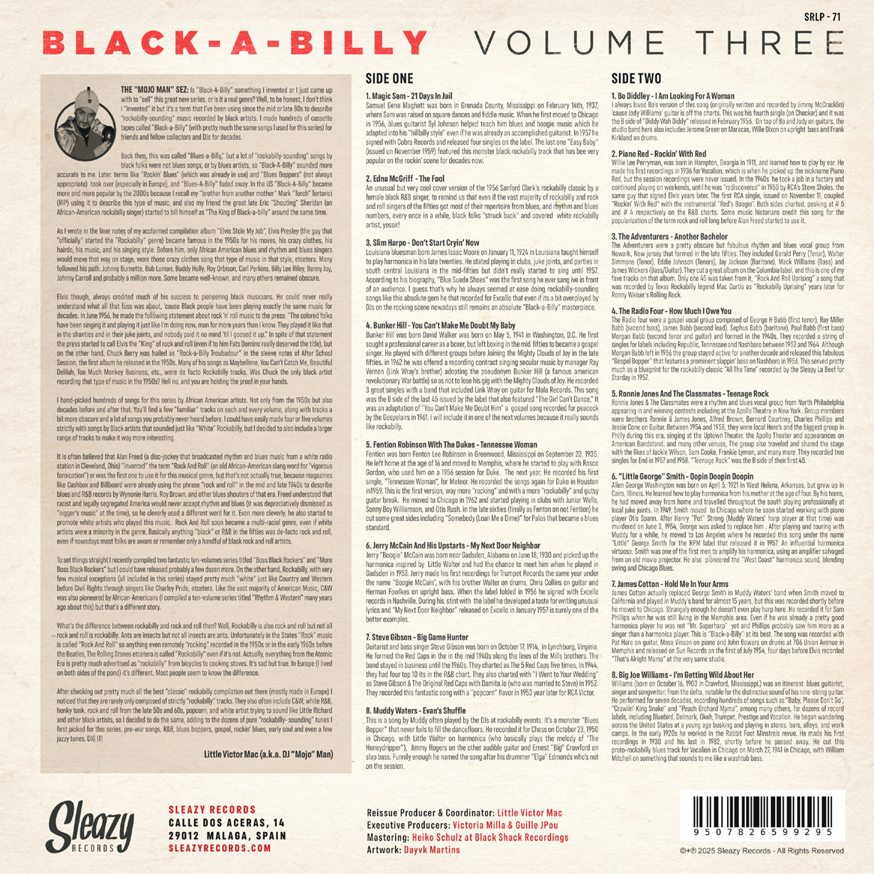 V.A. (50's & 60's ブラック・ロックンロール・コンピ)  - Black-a-Billy Vol. 3 (スペイン限定 アナログ LP/ New)