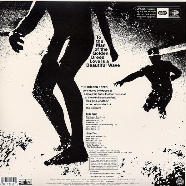Back-Wash Rhythm Band, The (= DAVIE ALLAN & THE ARROWS)  (デヴィ・アラン変名グループ)  - The Golden Breed (US 限定復刻再発 LP /New ) '68年カルト・サーフィン映画サントラの復刻盤！