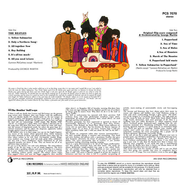 BEATLES (ビートルズ)  - Yellow Submarine (EU 限定リマスター再発 180g ステレオ LP/New)'69年通算11作目アニメ映画サントラ
