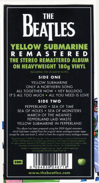 BEATLES (ビートルズ)  - Yellow Submarine (EU 限定リマスター再発 180g ステレオ LP/New)'69年通算11作目アニメ映画サントラ