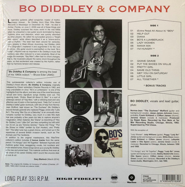 BO DIDDLEY (ボ・ディドリー)  - Bo Diddley & Company (EU 限定ボーナス入り再発 180g LP/New) 人気絶頂期の’63年9作目アルバム