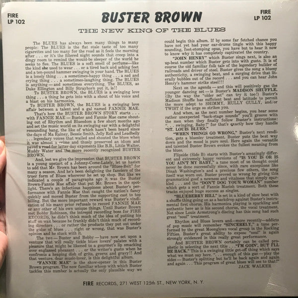 BUSTER BROWN (バスター・ブラウン)  - The New King Of The Blues (US限定復刻ボーナス入り再発 LP / New)