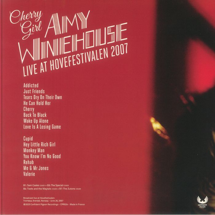 AMY WINEHOUSE (エイミー・ワインハウス)  - Cherry Girl - Live At Hovefestivalen 2007 (France 限定リリース LP/NEW) '07年ノルウェー録音ライブアルバム