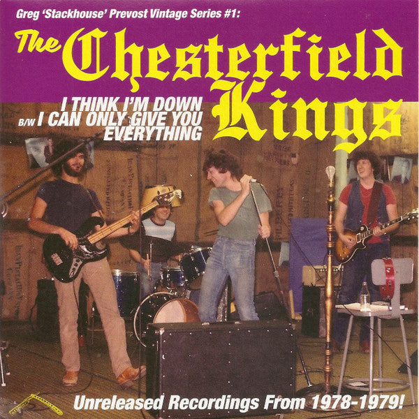 CHESTERFIELD KINGS (チェスターフィールド・キングス)  - I Think I'm Down / I Can Only Give You Everything (Spain 限定ジャケ付き 7"New)