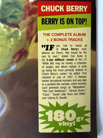 CHUCK BERRY (チャック・ベリー)  - Berry Is On Top (EU ボーナス入り限定復刻再発180g LP/New) '59年大名作サード・アルバム！