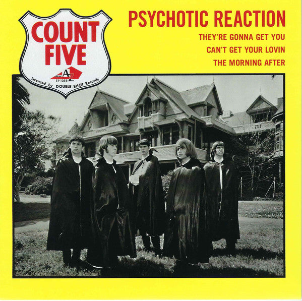 COUNT FIVE (カウント・ファイブ)  - Psychotic Reaction +3 (EU 限定リプロ再発ジャケ付き4曲入り「黒盤」7"EP/New) 伝説のガレージ'66年デビュー全米大ヒット名曲！