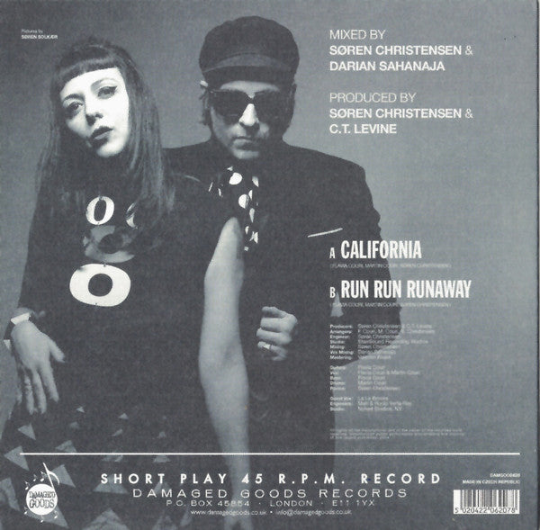 COURETTES, THE FABULOUS feat. La La Brooks (クーレッツ [コーレッツ])  - California / Run Run Away  (UK 限定ジャケ付き「赤盤」7"/New)
