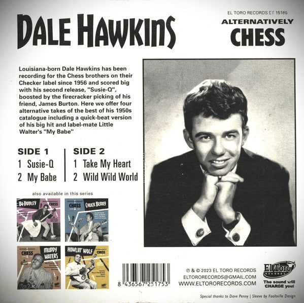 DALE HAWKINS (デイル・ホーキンス)  - Alternatively CHESS / Oh! Suzy-Q +3 (Spain 限定4曲入りジャケ付き「赤盤」7インチEP/New) (
