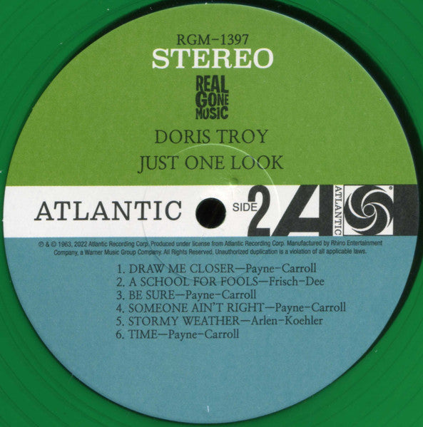 DORIS TROY (ドリス・トロイ)  - Sings Just One Look (US 限定「エメラルド・グリーンVINYL」再発 LP/New) ’63年デビュー・アルバム