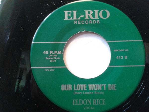 ELDON RICE (エルドン・ライス)  - Don't Let Love Break Your Heart (US 限定リプロ再発 7インチ/ New) ロックンロール・ジャイヴァー！