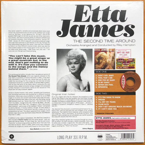 ETTA JAMES (エタ・ジェイムズ)  - The Second Time Around (EU 限定復刻ボーナス入り再発180g LP/New) '61年名作セカンド・アルバム！