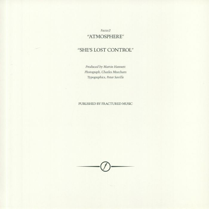 JOY DIVISION (ジョイ・ディヴィジョン)  - Atmosphere (EU 限定復刻リマスター再発180グラム重量 12インチ/NEW) '80年シングル