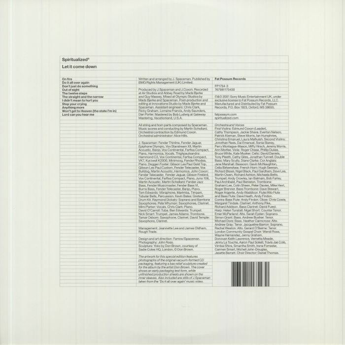 SPIRITUALIZED (スピリチュアライズド)  - Let It Come Down (UK-EU-US 共通正規限定再発 2xLP/NEW) '01年4thアルバム