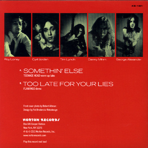 FLAMIN’ GROOVIES (フレイミン・グルーヴィーズ )  - Somethin' Else (US 限定ジャケ付き7"/廃盤 NEW)