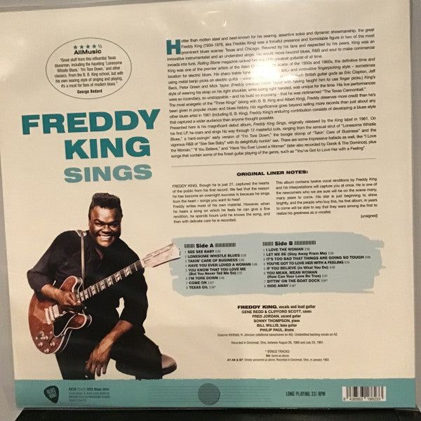 FREDDY KING [ FREDDIE KING ]  (フレディ・キング)  - Freddy King Sings (EU 限定ボーナス追加16曲入り再発180g LP/New)'61年デビュー・アルバム！