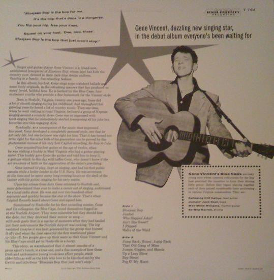 GENE VINCENT & HIS BLUE CAPS (ジーン・ヴィンセント)  - Bluejean Bop ! (US 限定復刻再発 LP「T-764」/New) ’57年ロカビリー古典デビュー・アルバム！