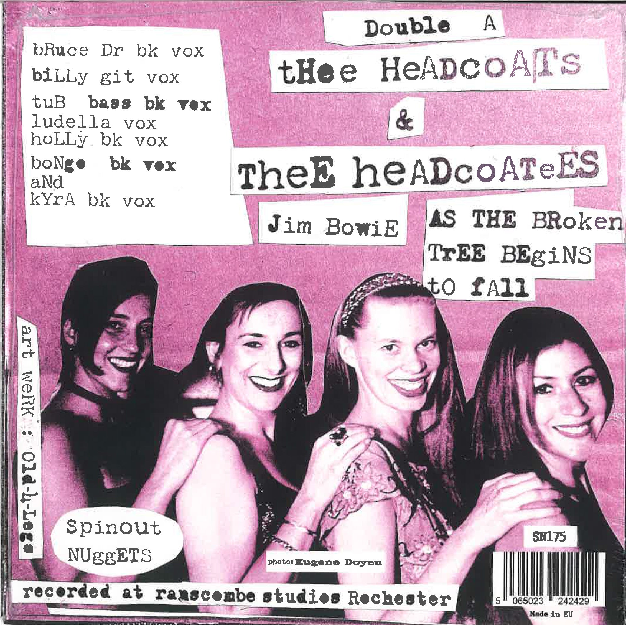 HEADCOATS, THEE & THEE HEADCOATEES  (ヘッドコーツ & ヘッドコーティーズ)  - Jim Bowie / As The Broken Tree Begins To Fall (UK限定500枚ジャケ付き7インチシングル/New) '26年ダブル復活共演！
