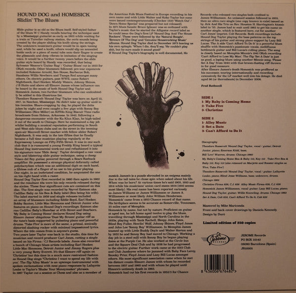 HOUND DOG TAYLOR / HOMESICK JAMES (ハウンド・ドッグ・テイラー / ホームシック・ジェイムス)  - Take Five + 5 (スペイン限定10インチ モノラル ミニ LP/New) 初期シングル３枚合体再発！