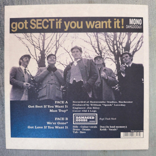 HEADCOATS SECT (ヘッドコーツ・セクト)  - Got Sect If You Want It ! (UK 限定4曲入りジャケ付き7インチEP/New) ヘッドコーツ+ダウンライナーズセクト夢の合体バンド25年新作EP