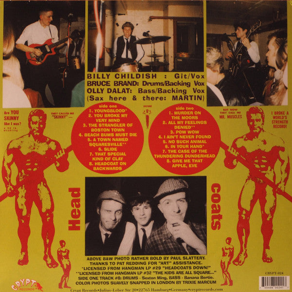 HEADCOATS (ヘッドコーツ)  - Beach Bums Must Die (ドイツ限定再発 LP/ New) '90年クリプト社からの4作目アルバム。