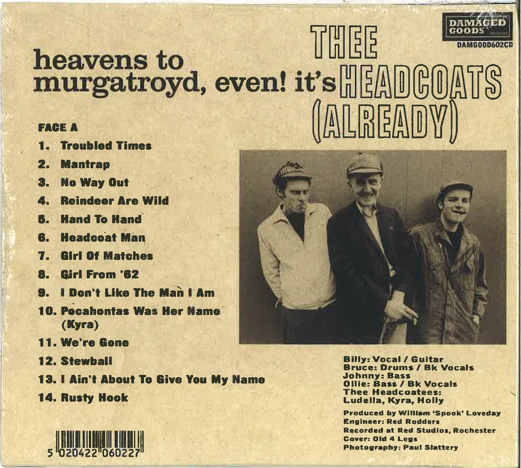 HEADCOATS (ヘッドコーツ)  - Heavens to Murgatroyd, Even! I (UK 限定ボーナス入り再発見開き紙ジャケ CD/New)