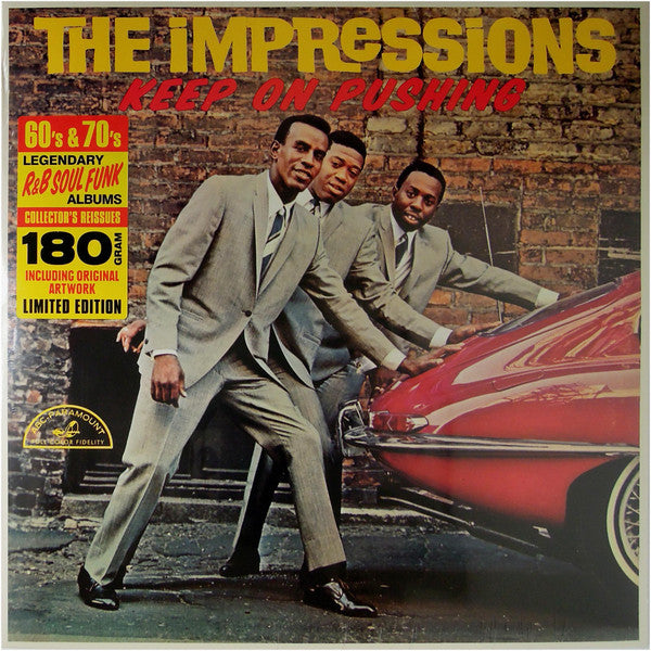 IMPRESSIONS (ジ・インプレッションズ)  - Keep On Pushing (EU 限定復刻再発アナログ LP/New)