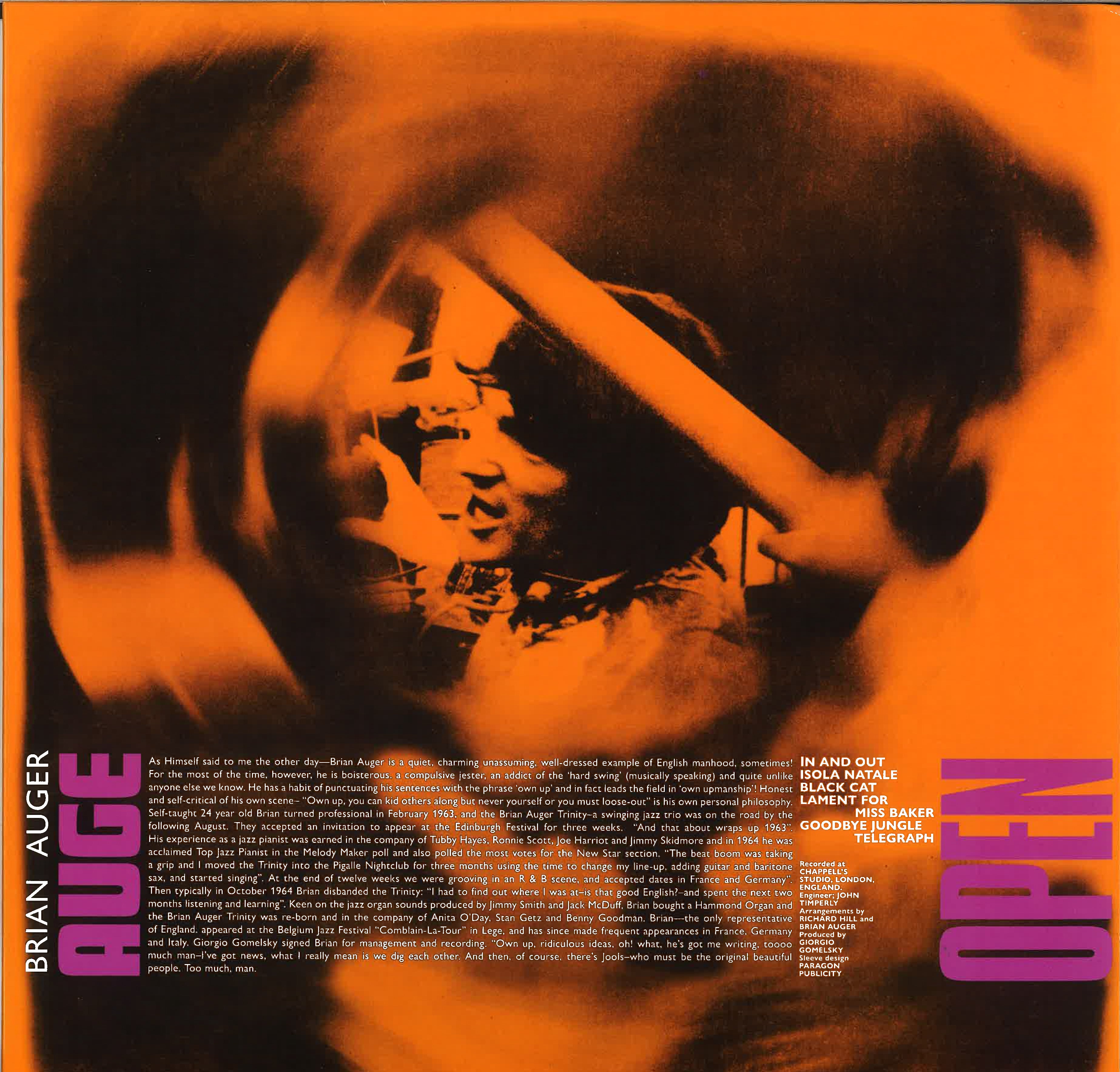 JULIE DRISCOLL, BRIAN AUGER & THE TRINITY (ジュリー・ドリスコール, ブライアン・オーガー & ザ・トリニティ)  - Open (EU 限定復刻再発 LP /New) MODジャズ '67年名作デビューアルバム！
