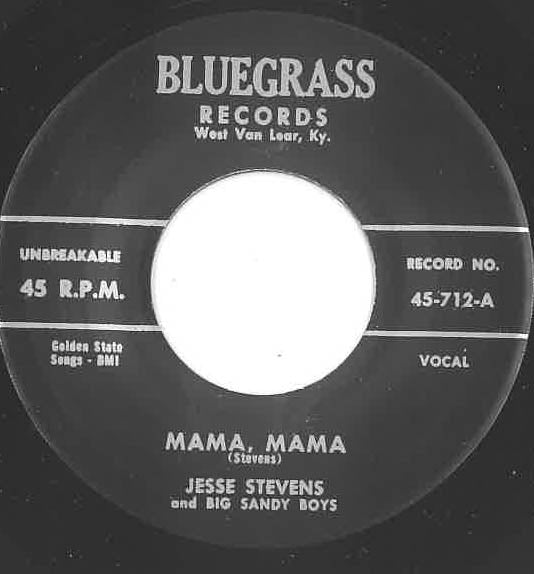 JESSE STEVENS & Big Sandy Boys (ジェシィ・スティーブンス＆ビッグサンデー・ボーイズ)  - Mama Mama (US 限定リプロ再発 7インチ/ New) 「エルヴィス/ザッツ・オーライト・ママ」の丸パクリ（笑）ロカビリー！