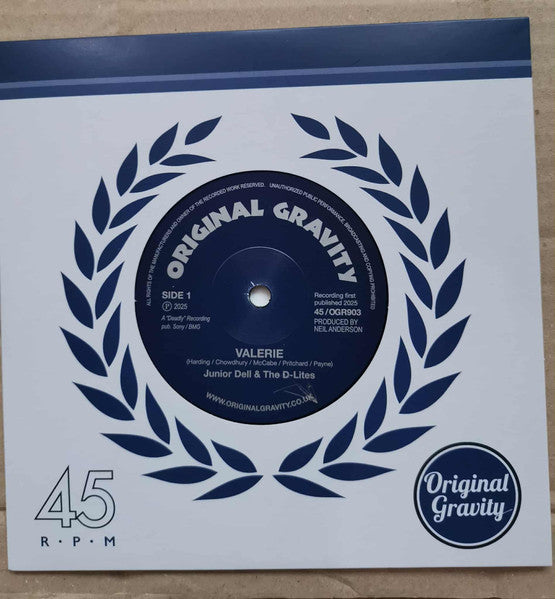 JUNIOR DELL & THE D-LITES  (ジュニア・デル＆ザ・ディーライツ)  - Valerie / Are You Still Dizzy? (UK 限定7 インチ+カンパニースリーブ/New)ザ・ズートンズ'06年名曲のSKAカヴァ！