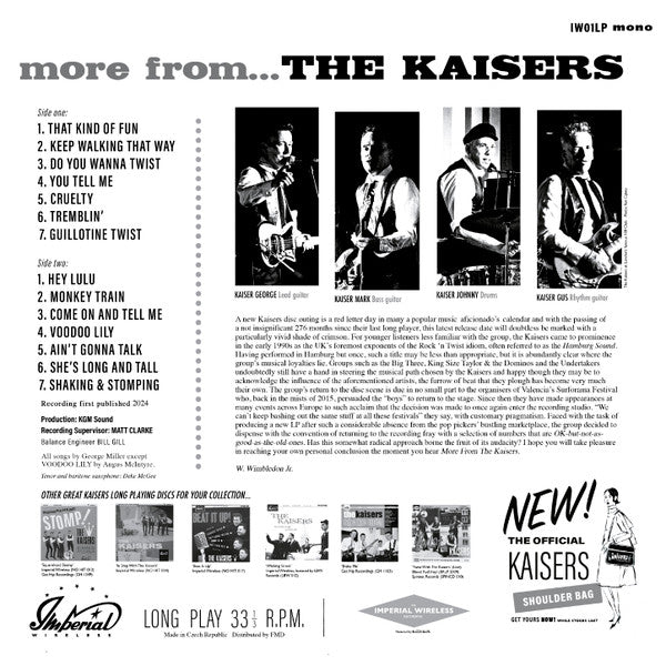 KAISERS (カイザーズ)  - More from The Kaisers (UK-EU 限定モノラル LP+メンバー直筆サイン入りイラストインサート/New) '24年新作アルバム！