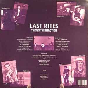 LAST RITES (ラスト・ライツ)  - This Is The Reaction (German 「正規」限定再発 LP / New) '84年ファーストアルバム！