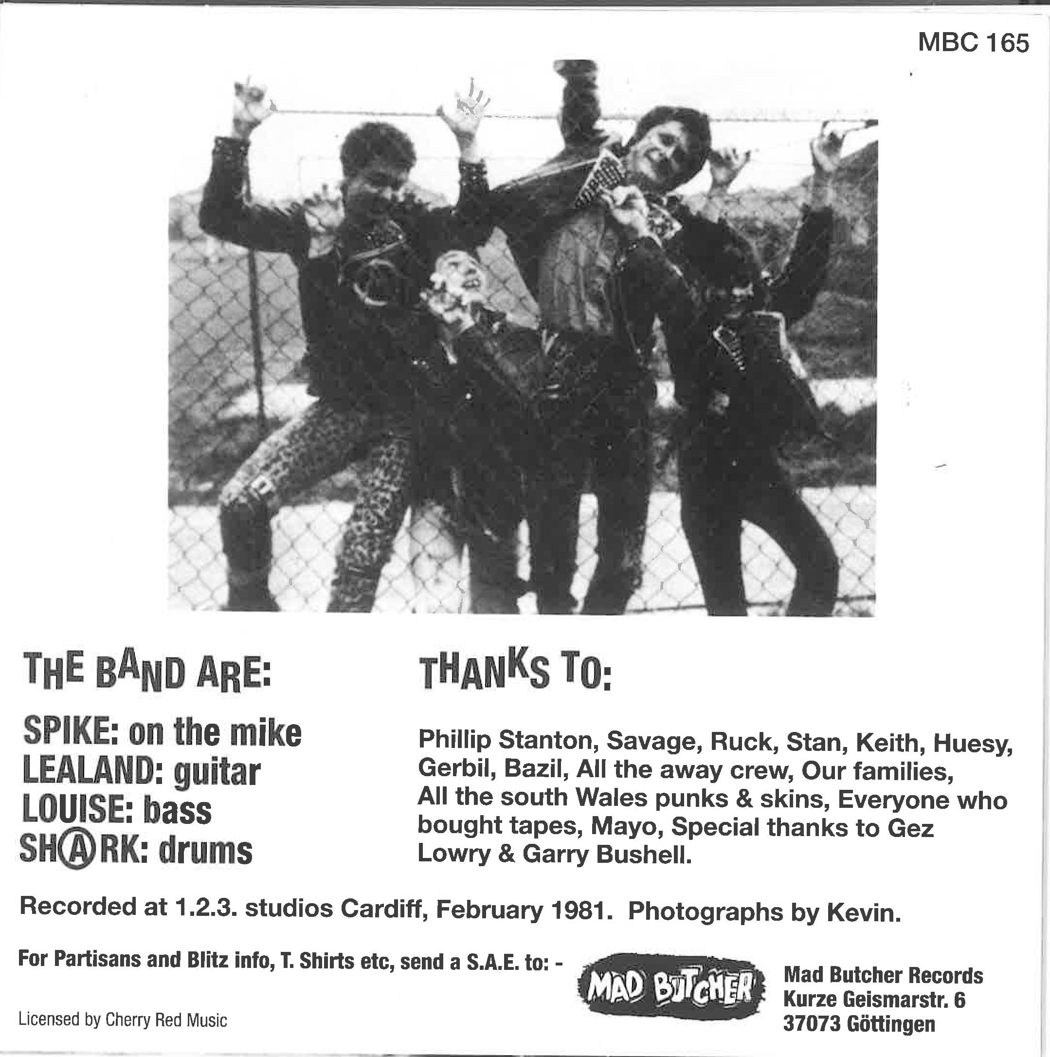PARTISANS, THE (ザ・パルチサンズ)  - Police Story / Killing Machine (German 400枚限定再発「ブラックヴァイナル」7"/ New) '81年両A面ファーストシングル !