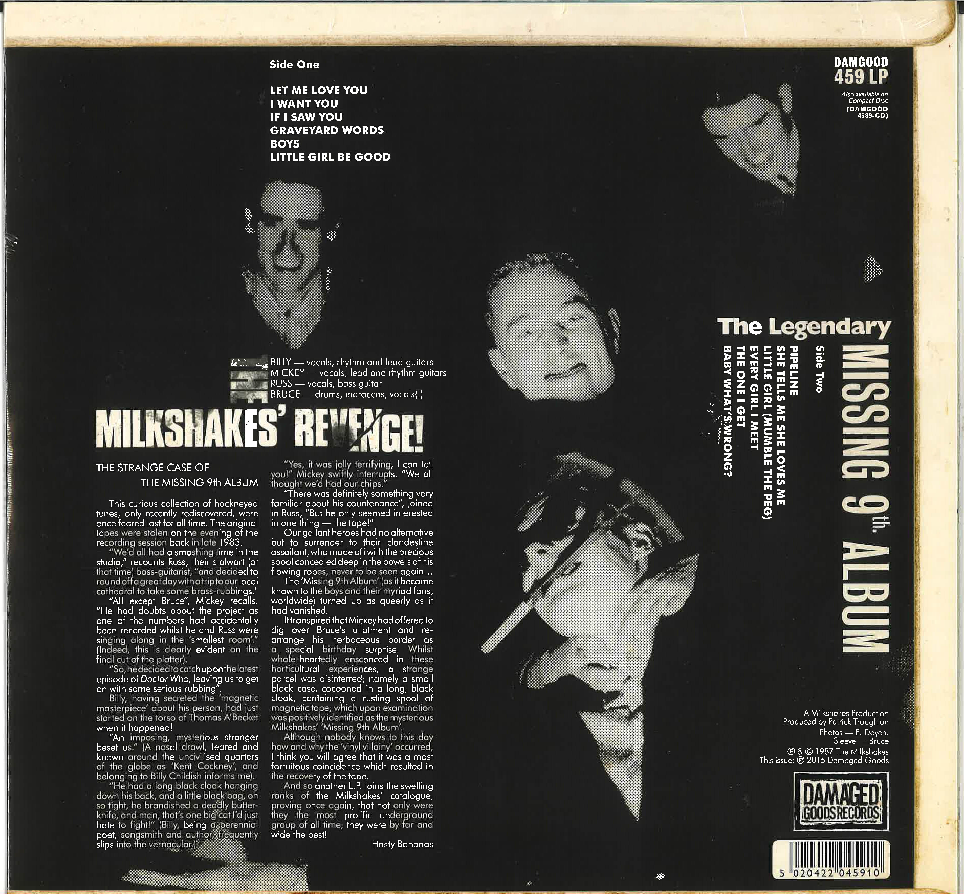 MILKSHAKES  (ミルクシェイクス) - Revenge! (UK 限定復刻再発 LP/New)お蔵入り9作目アルバム