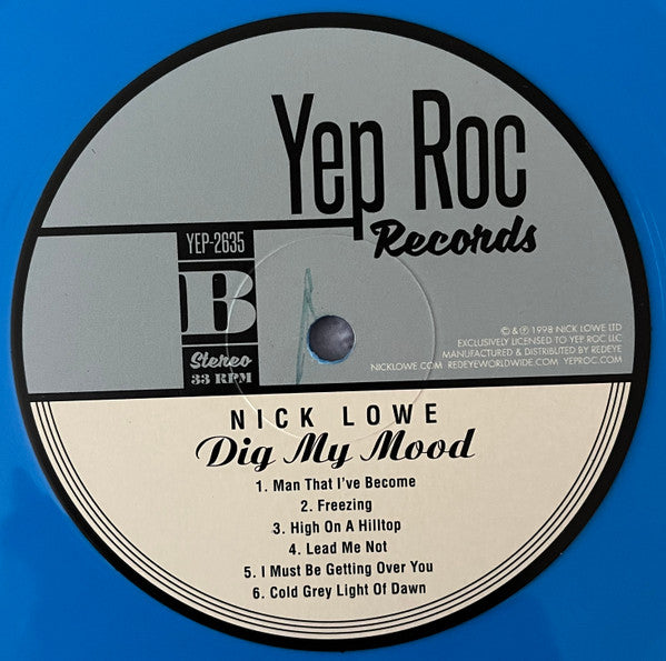 NICK LOWE (ニック・ロウ)  - Dig My Mood (US 発売25周年限定1500枚再発「ブルーVINYL」LP+「イエローVINYL」10"/ New) '98年49歳時の名作アルバム！