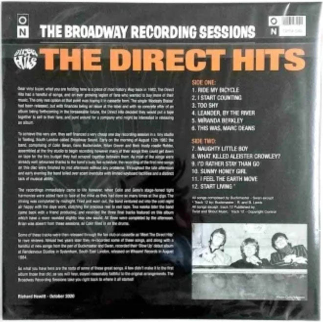 DIRECT HITS (ダイレクト・ヒッツ)  - The Broadway Recording Sessions (UK 100枚限定「ブラックヴァイナル」LP / New) ポスター、アートプリント付き !