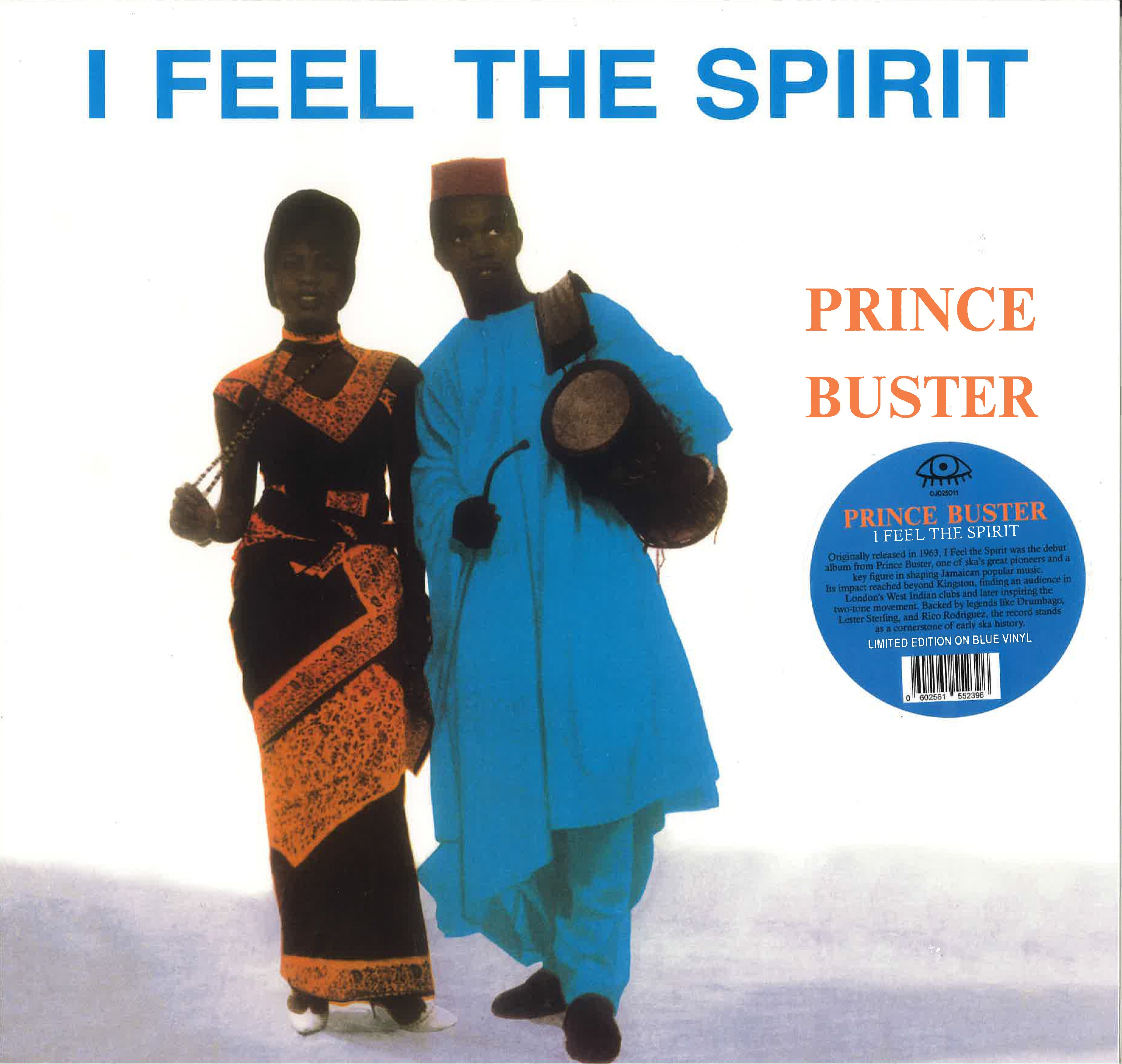 PRINCE BUSTER (プリンス・バスター)  - I Feel The Spirit (ギリシャ限定復刻再発「ブルーVINYL」LP /New OJO25011 ) ジャマイカンSKA界巨匠'63年デビューアルバム！