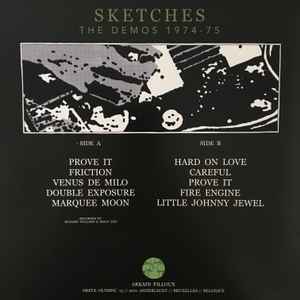 TELEVISION (テレヴィジョン)  - Sketches : The Demos 1974-75 (Beigium 限定再発「レッドヴァイナル」LP/ New) ファーストアルバム以前のデモ音源集！