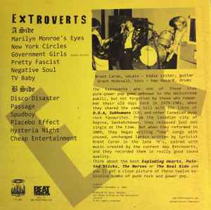 EXTROVERTS (エクストロバーツ)  - Supple (Spain 100枚限定「正規再発」クリアヴァイナル LP/ New) ロスト・カナディアン・パワーポップ !