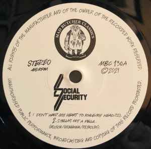SOCIAL SECURITY (ソーシャル・セキュリティー) - I Don't Want My Heart To Rule My Head  (German 400限定正規再発4曲入り 7"/New) '78年唯一 EP !
