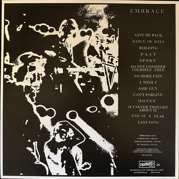 EMBRACE (エンブレイス) - S.T. [1st]  (US 「正規」再発「限定クリアゴールド/オレンジヴァイナル」 LP/ New) '87年唯一アルバム !