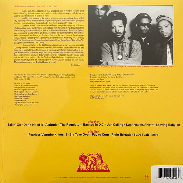 BAD BRAINS (バッド・ブレインズ) - S.T. [1st] (US 正規再発「限定レッドヴァイナル」 LP / New) カセットアルバムのLP化！