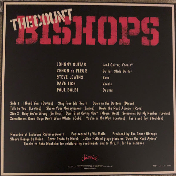 COUNT BISHOPS (カウントビショップス)  - The Count Bishops (UK 限定復刻再発 LP/New) 英パブロックレジェンド'77年名作デビューアルバム！