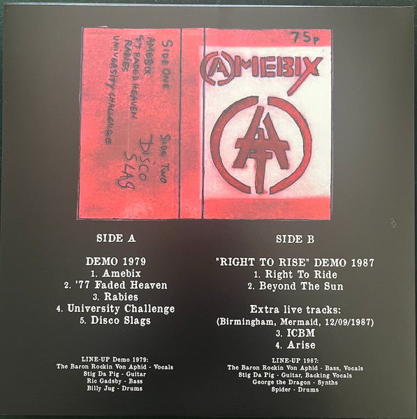 AMEBIX, THE (ジ・アメビックス)  - Demo 1979 / Right To Rise Demo + Live (EU 限定プレス再発 LP/ New)
