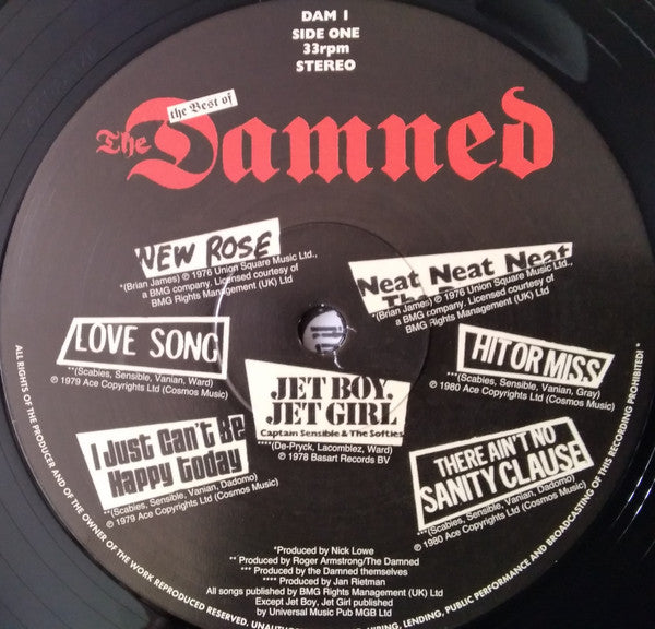 DAMNED, THE (ザ・ダムド)  - Another Great Record From The Damned: The Best Of The Damned (UK '23 「正規」限定再発「黒盤」 LP/ New)
