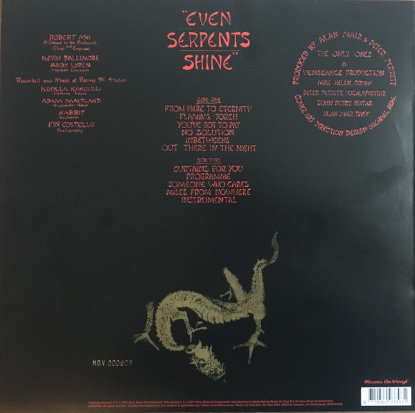 ONLY ONES, THE (ジ・オンリー・ワンズ)  - Even Serpents Shine (EU 1,000枚限定ナンバリング入再発180グラム「イエローヴァイナル」LP/New)  '79年セカンド！