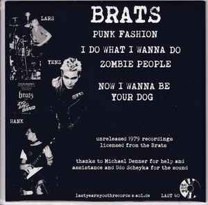 BRATS (ブラッツ)  - Punk Fashion (German 200枚限定「ブラックヴァイナル」7"/ New) デンマークパンク!