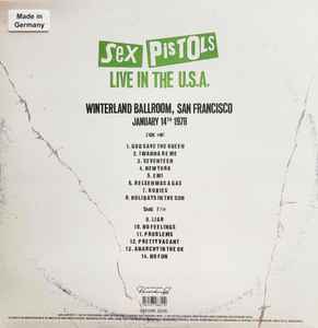 SEX PISTOLS (セックス・ピストルズ)  - Live In The USA 1978 – San Francisco  (EU 限定プレス「ブルーヴァイナル」LP/ New）全米ツアー3公演作「第三弾」！